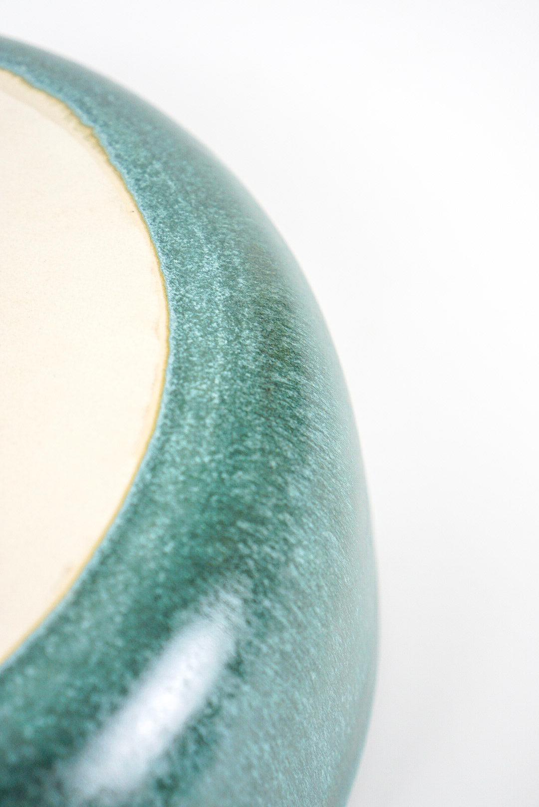 Handmade Large Ceramic Aventurine Glaze Serving Bowl